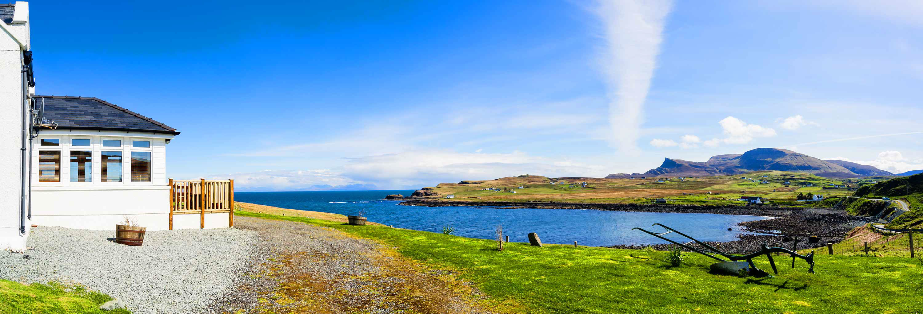 Aird Cottage Self Catering Accommodation on the Isle of Skye offers stunning views of the Quiraing