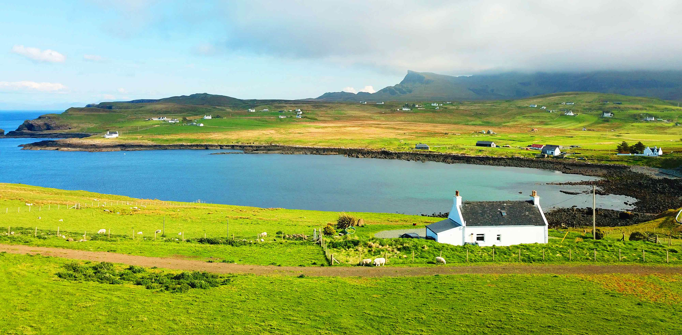 Aird Cottage Self Catering Accommodation offers stunning sea views of the Isle of Skye